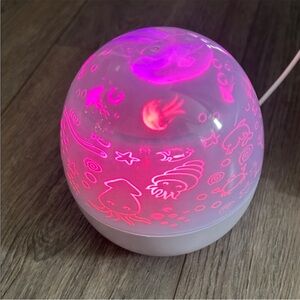 Colorful LED Night‎ Light Projector that is Battery or USB operated